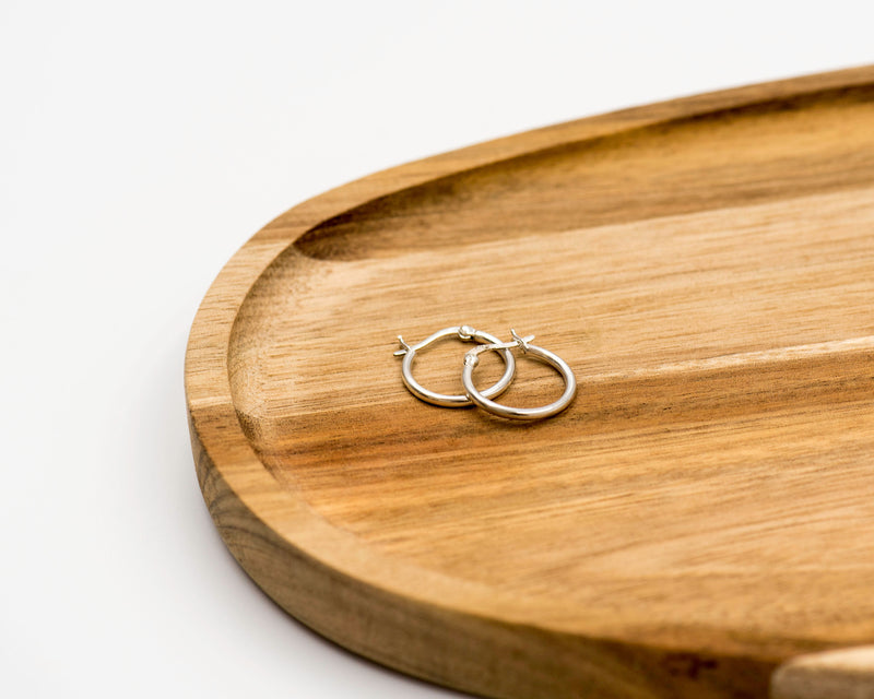 110 Earrings "Elegant silver hoop earrings, measuring 3mm x 25mm.