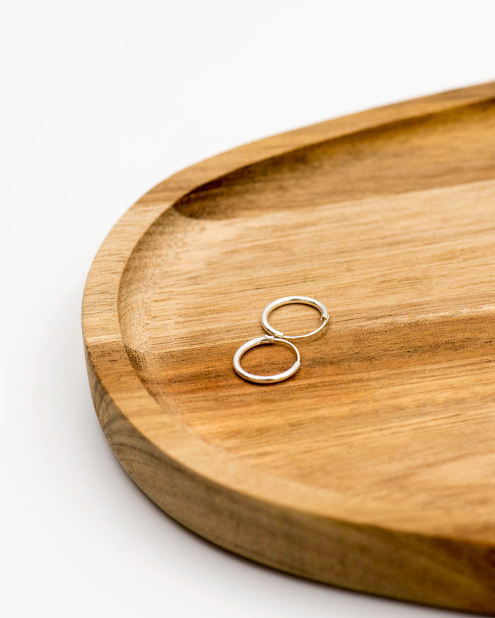 111 Earrings Elegant silver 14mm sleeper earrings