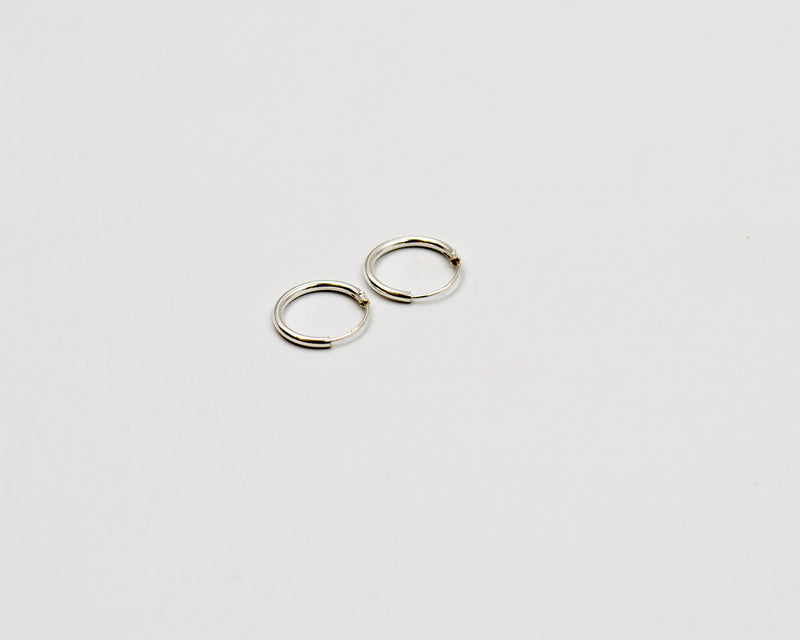 111 Earrings Elegant silver 14mm sleeper earrings