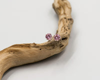 057 Earrings Studs 7mm Colourd Cubic Studs