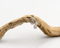 069 Earrings Silver and Cubic in Circle