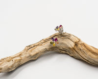 065 Earrings studs Colourd Cubic