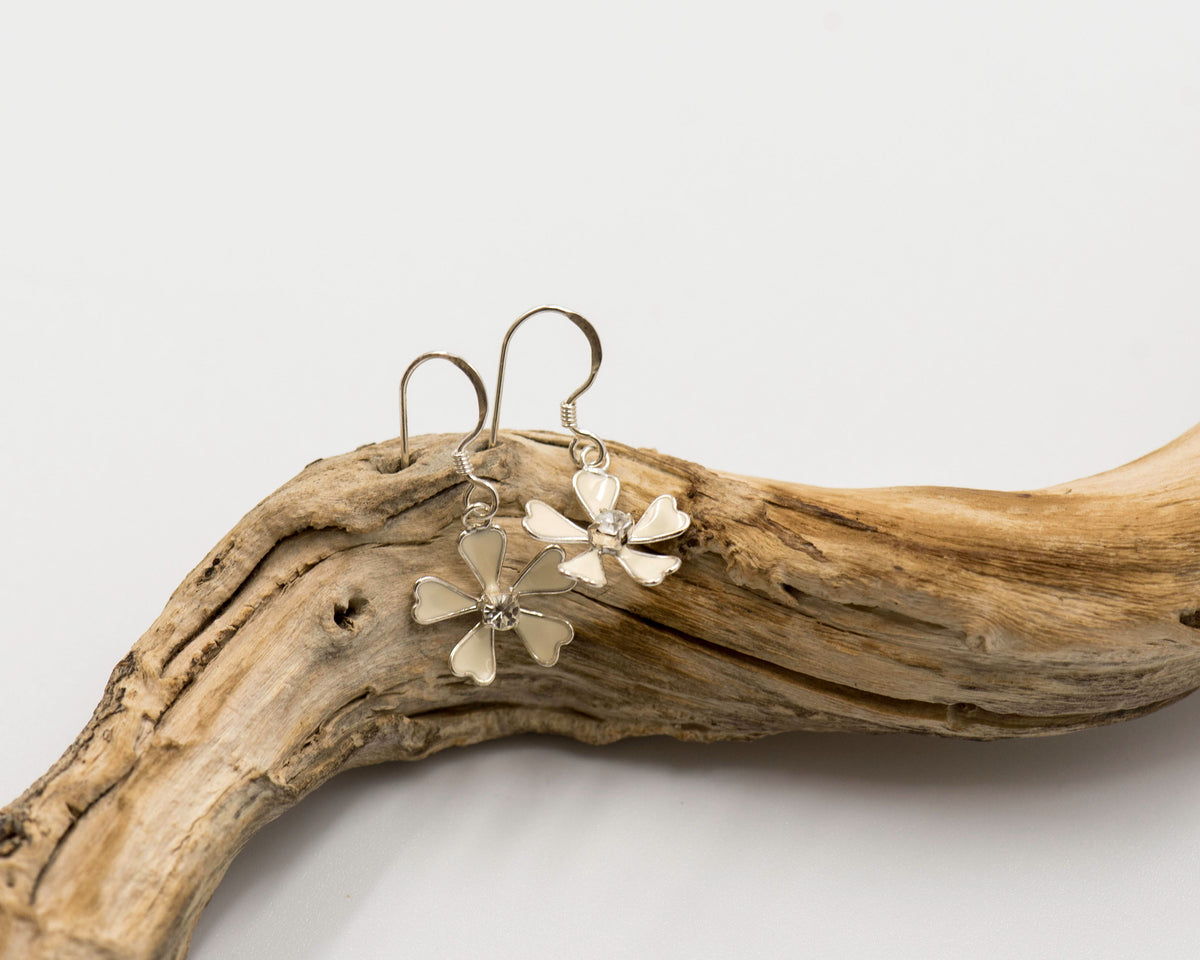 058 Earrings Studs Cubic Flower