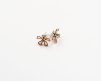 073 Earrings Pink Flower Studs