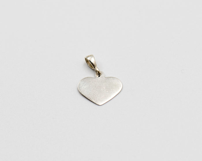 036 Pendant Silver Heart 15mm X 13mm