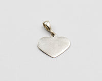036 Pendant Silver Heart 15mm X 13mm
