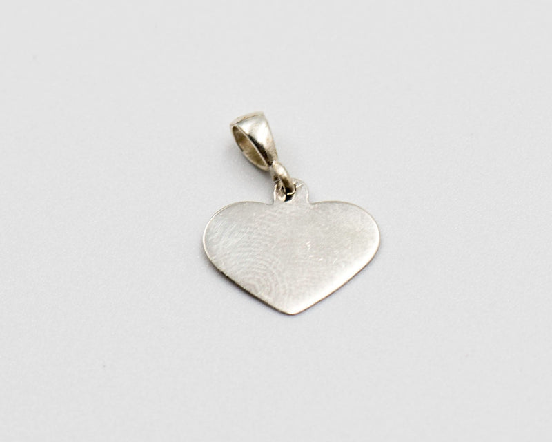 036 Pendant Silver Heart 15mm X 13mm