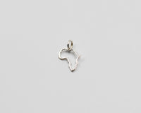 028 Pendant Silver Map of Africa