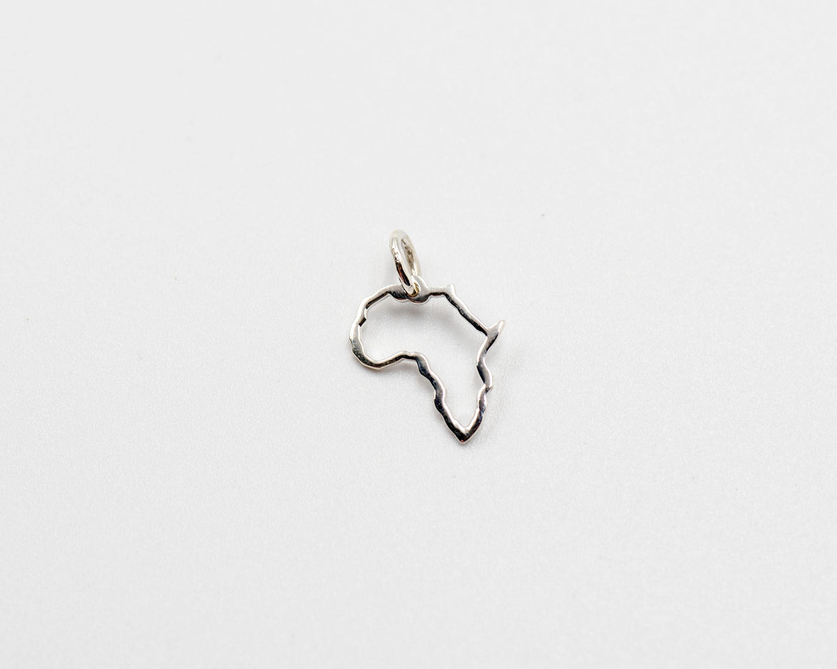 028 Pendant Silver Map of Africa