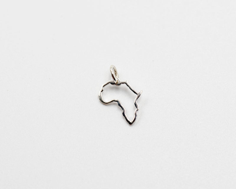 028 Pendant Silver Map of Africa