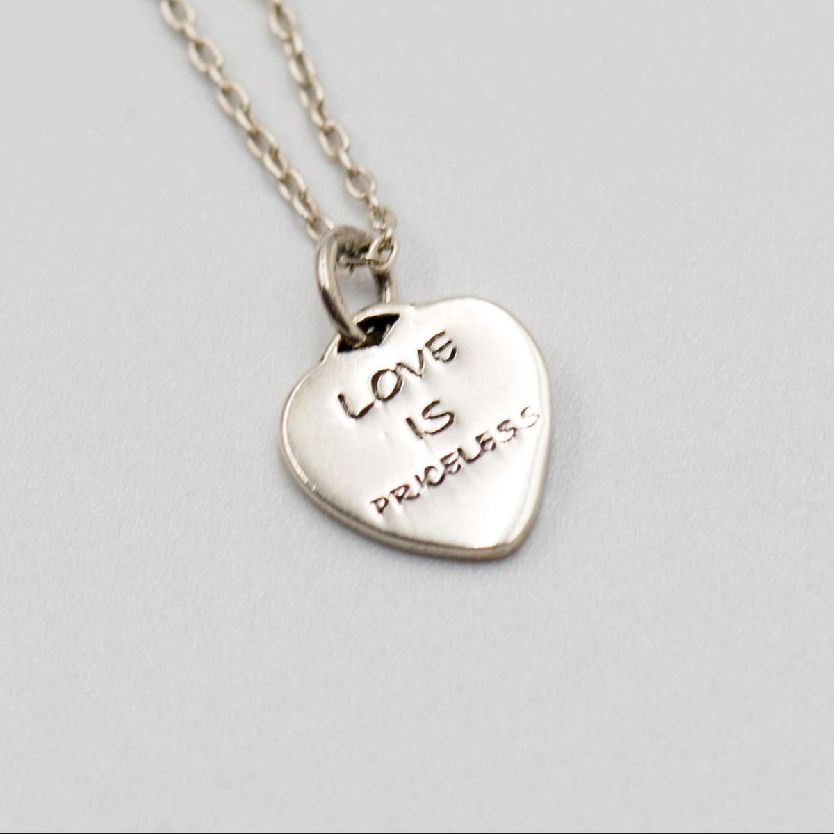 047 Set Necklace Emotional Heart Love is Priceless (Chain Included)