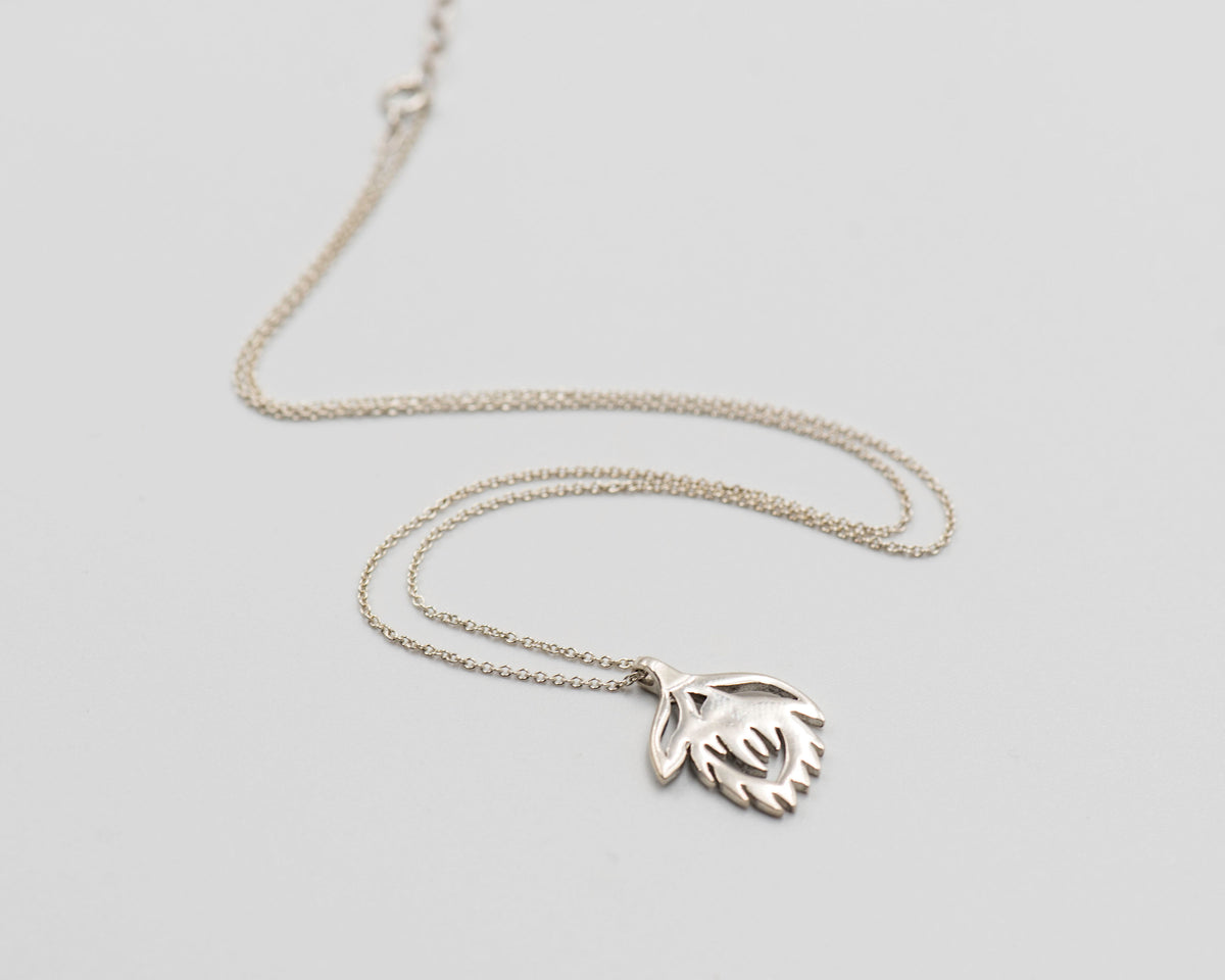 043 Set Necklace Protea Silver (Chain Included)