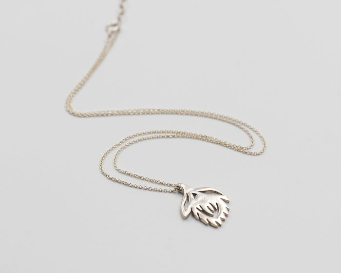 043 Set Necklace Protea Silver (Chain Included)