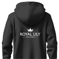 H010 Hoodies Clasic White Flower Front and Crown at the Back