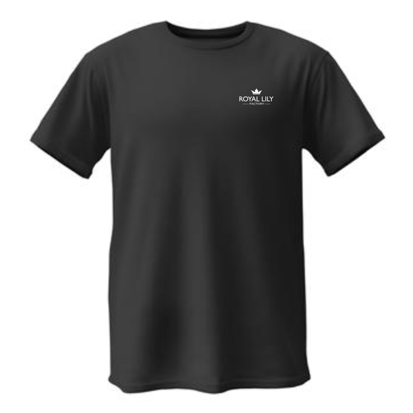 S004 Shirts Classic (Black) RL Logo and Flower in White