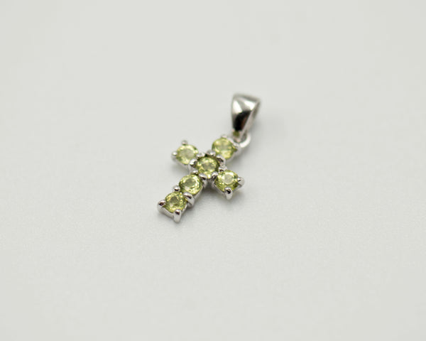 091 Pendant August Birthstone Cross
