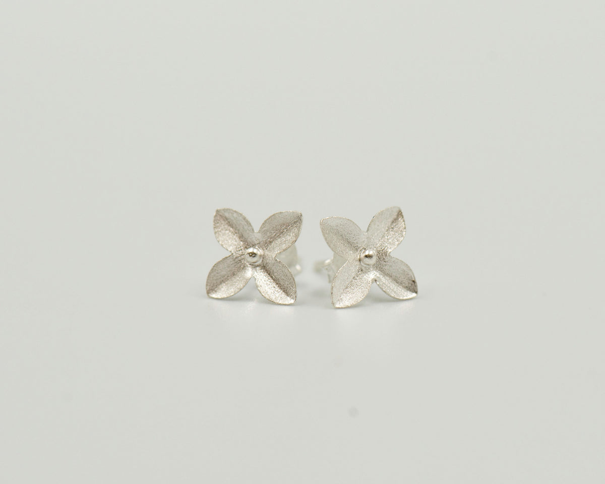 Earrings Small Leaf Silver