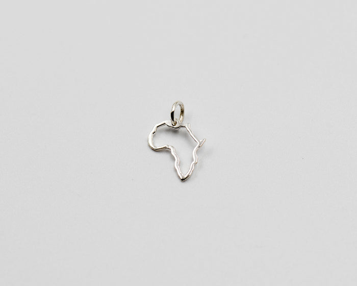 028 Pendant Silver Map of Africa