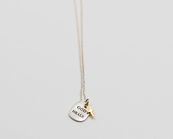 052 Set Necklace God Heals (Chain included)