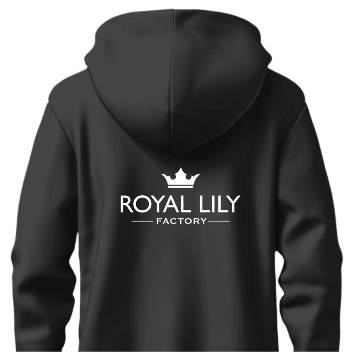 H010 Hoodies Clasic White Flower Front and Crown at the Back